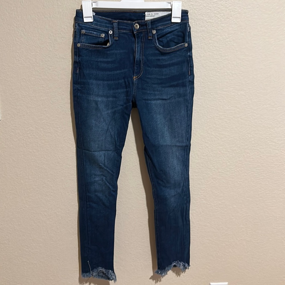 Rag & Bone High Rise Ankle Skinny Jeans